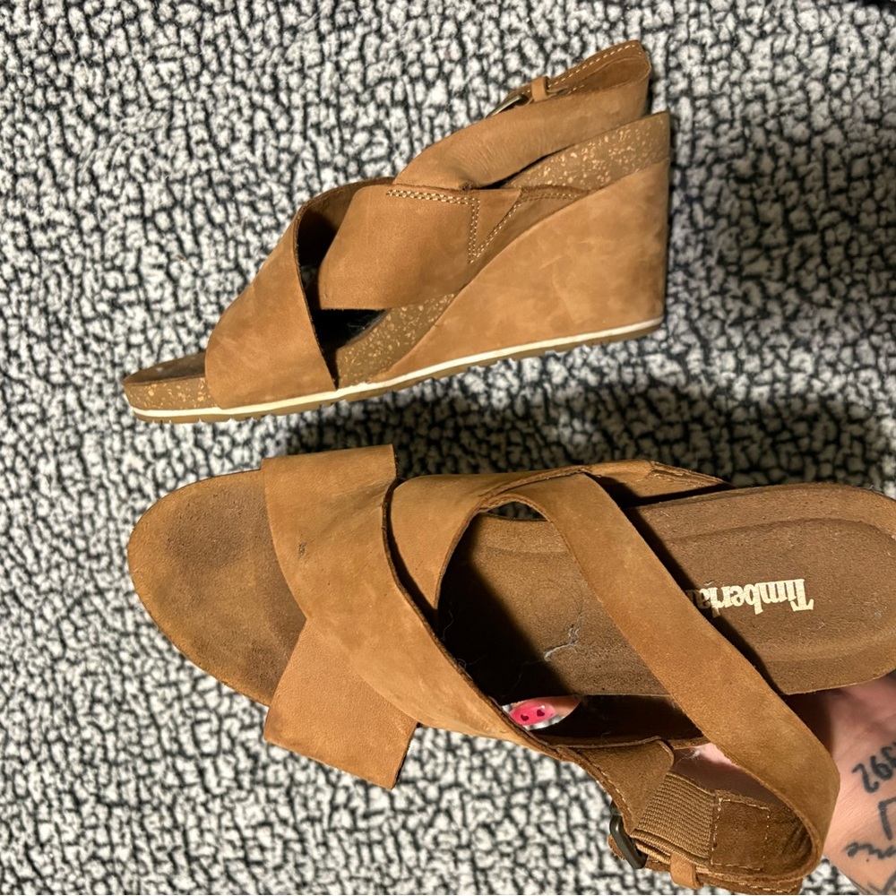 Timberland Women's Brown Wedge Sandals